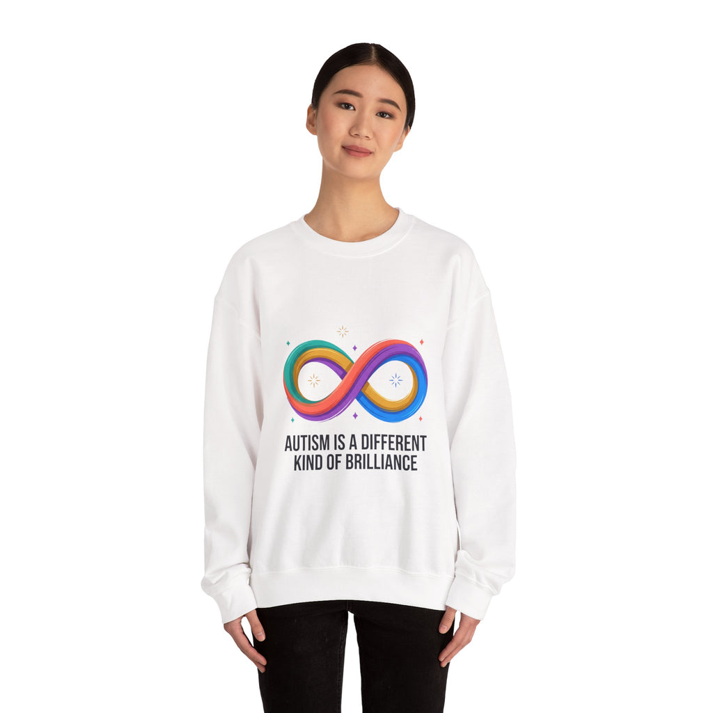 Autism Is a Different Kind of Brilliance Sweatshirt | autistic pride, neurodiversity affirming