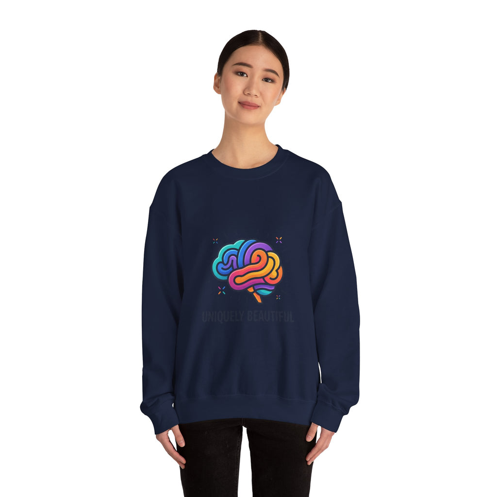 Uniquely Beautiful Sweatshirt, neurodiversity autistic pride, affirming identity