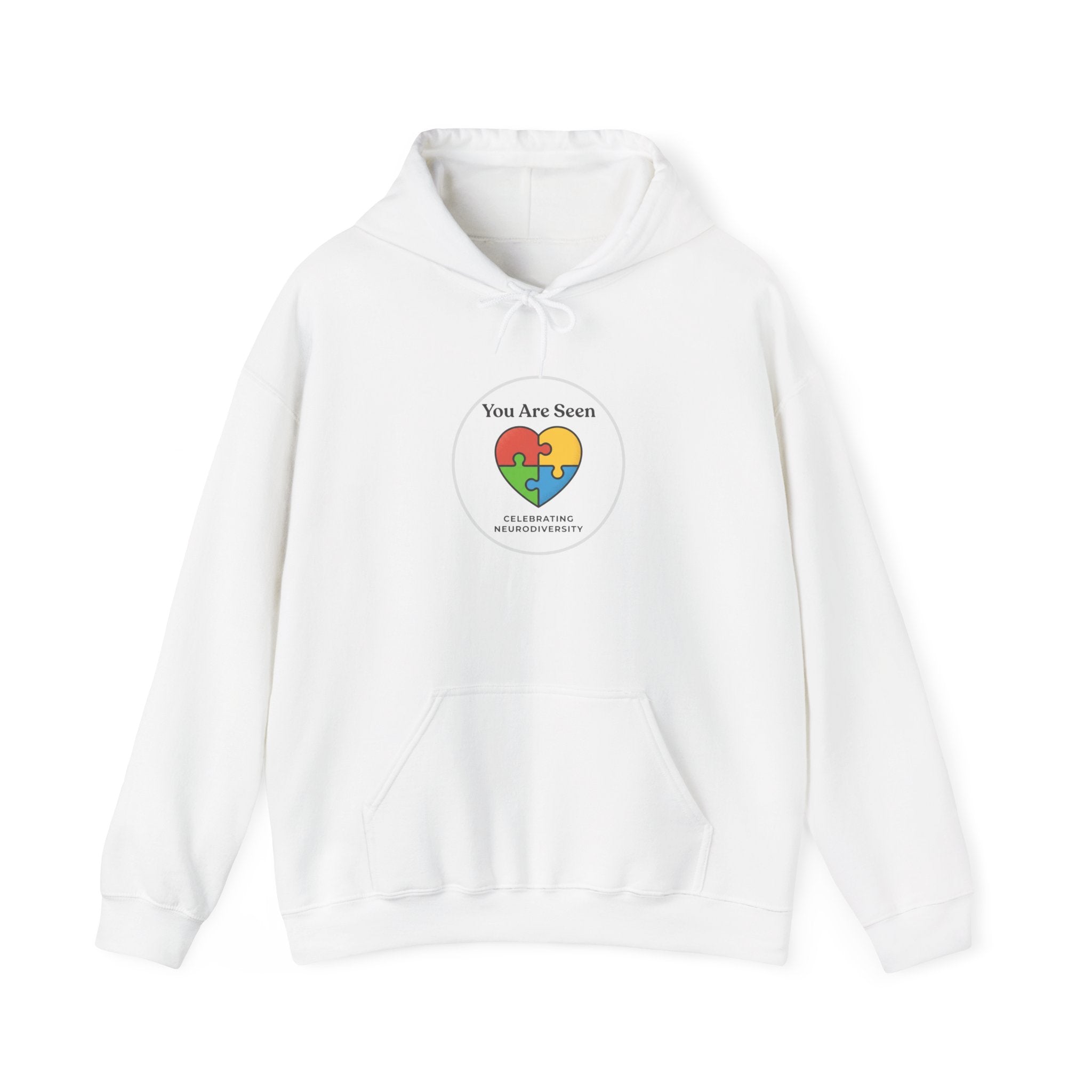 You Are Seen heart puzzle Hoodie | Autistic Pride, Neurodiversity Affirming