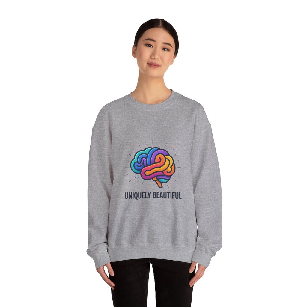 Uniquely Beautiful Sweatshirt, neurodiversity autistic pride, affirming identity