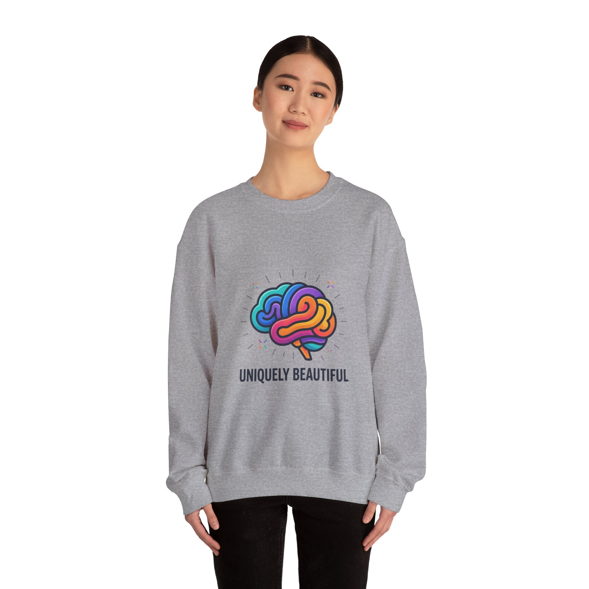 Uniquely Beautiful Sweatshirt, neurodiversity autistic pride, affirming identity