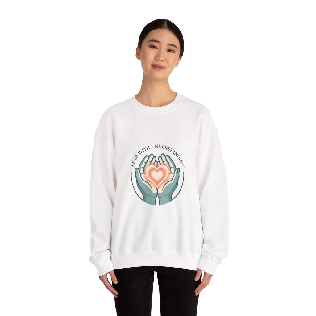 Lead with Understanding Crewneck Sweatshirt | autistic pride, neurodiversity affirming