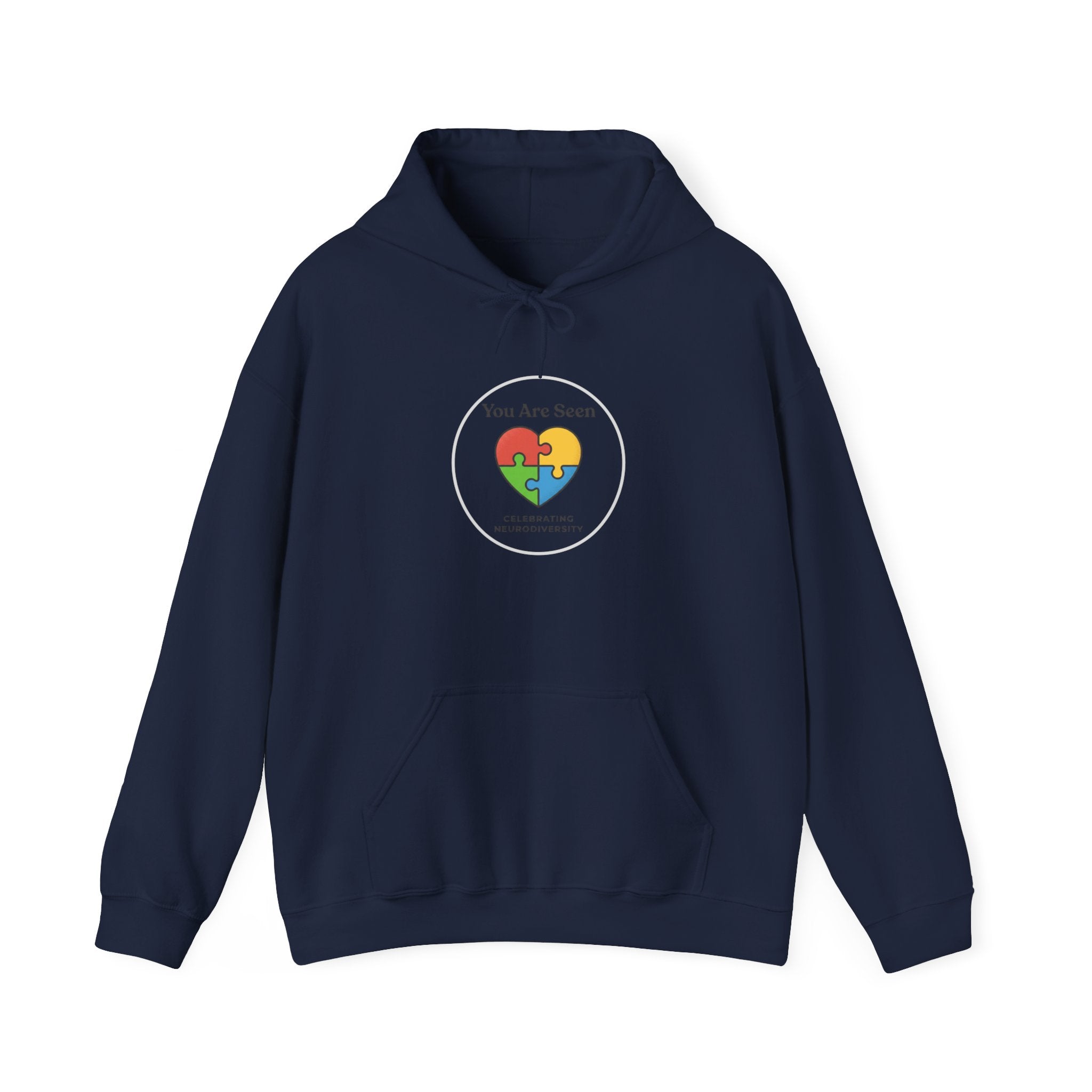 You Are Seen heart puzzle Hoodie | Autistic Pride, Neurodiversity Affirming