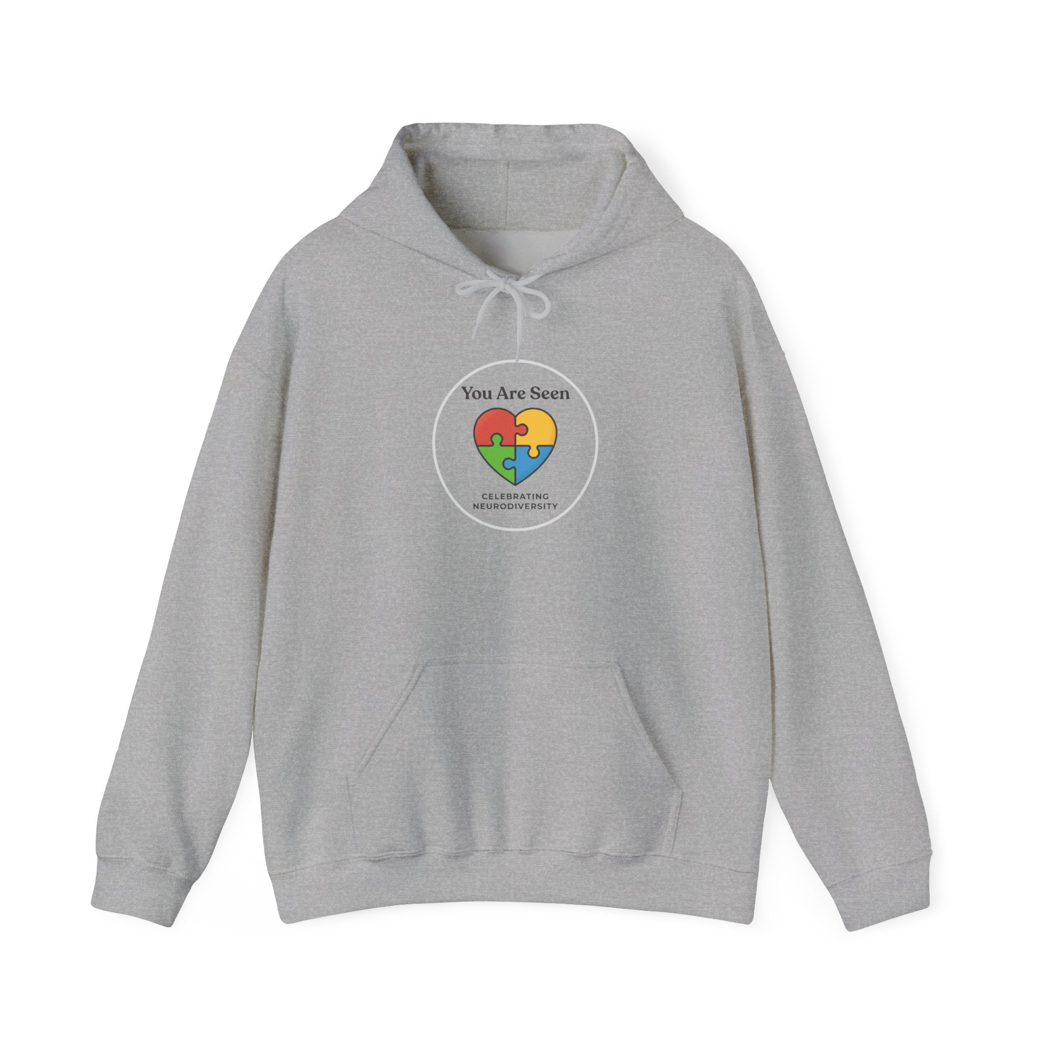 You Are Seen heart puzzle Hoodie | Autistic Pride, Neurodiversity Affirming