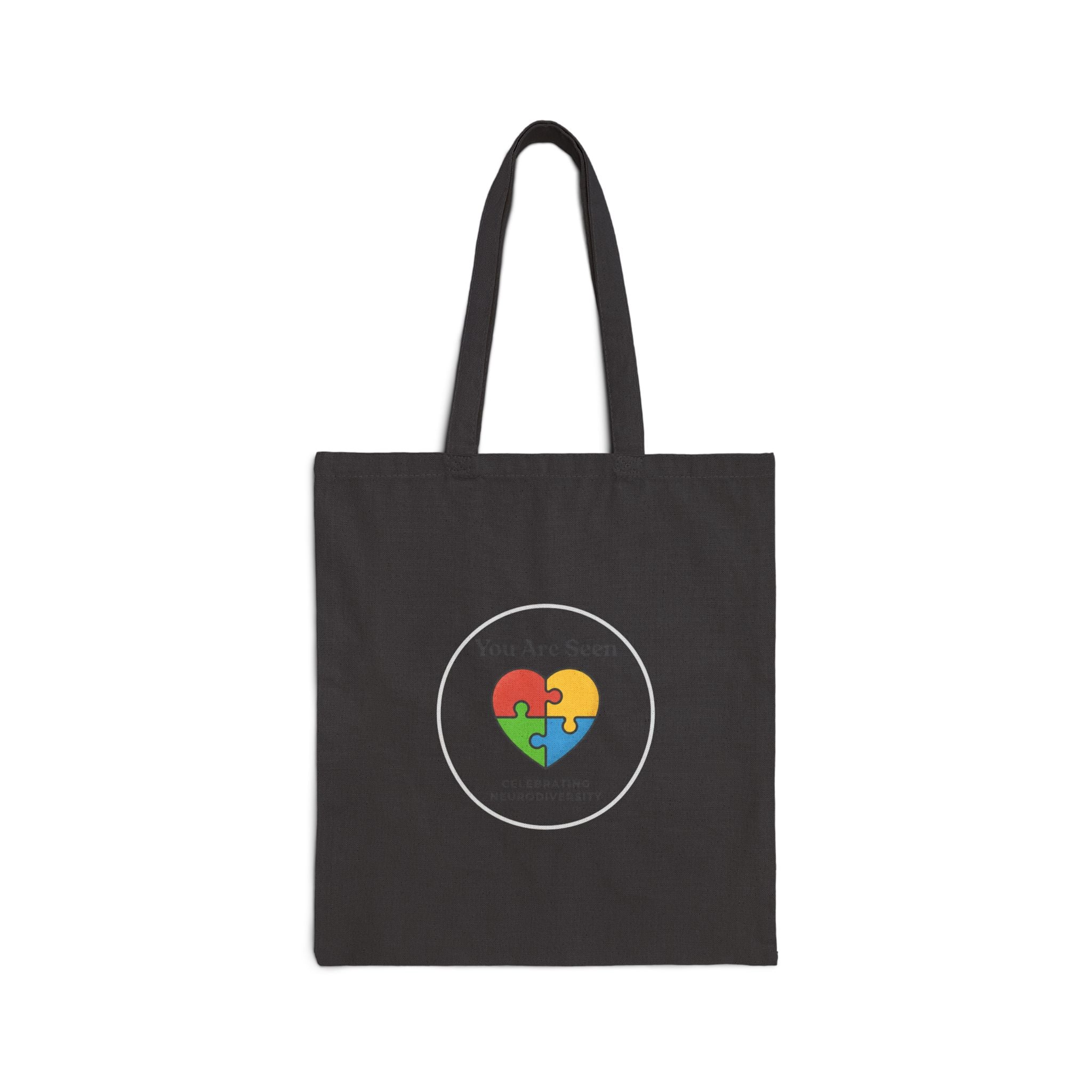 You Are Seen Heart Puzzle Tote | neurodiversity, autistic pride, affirming