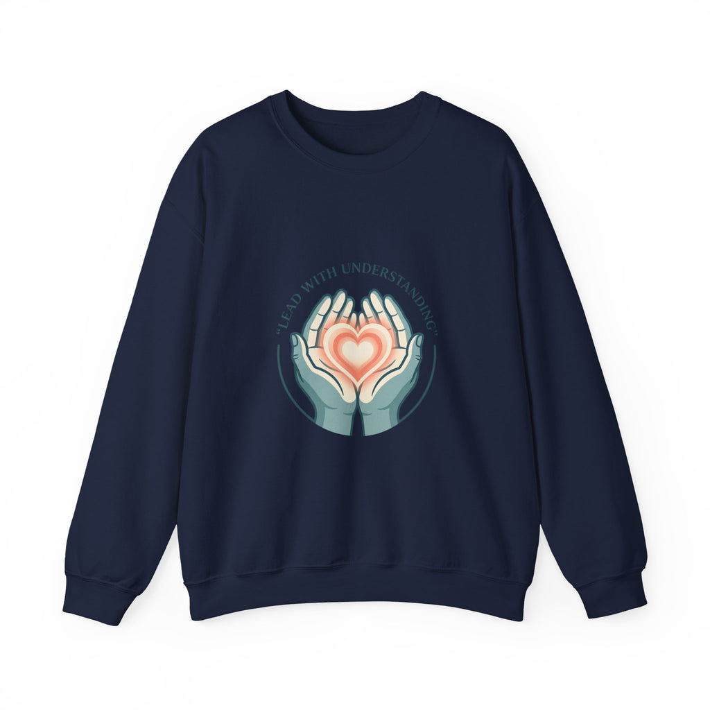 Lead with Understanding Crewneck Sweatshirt | autistic pride, neurodiversity affirming