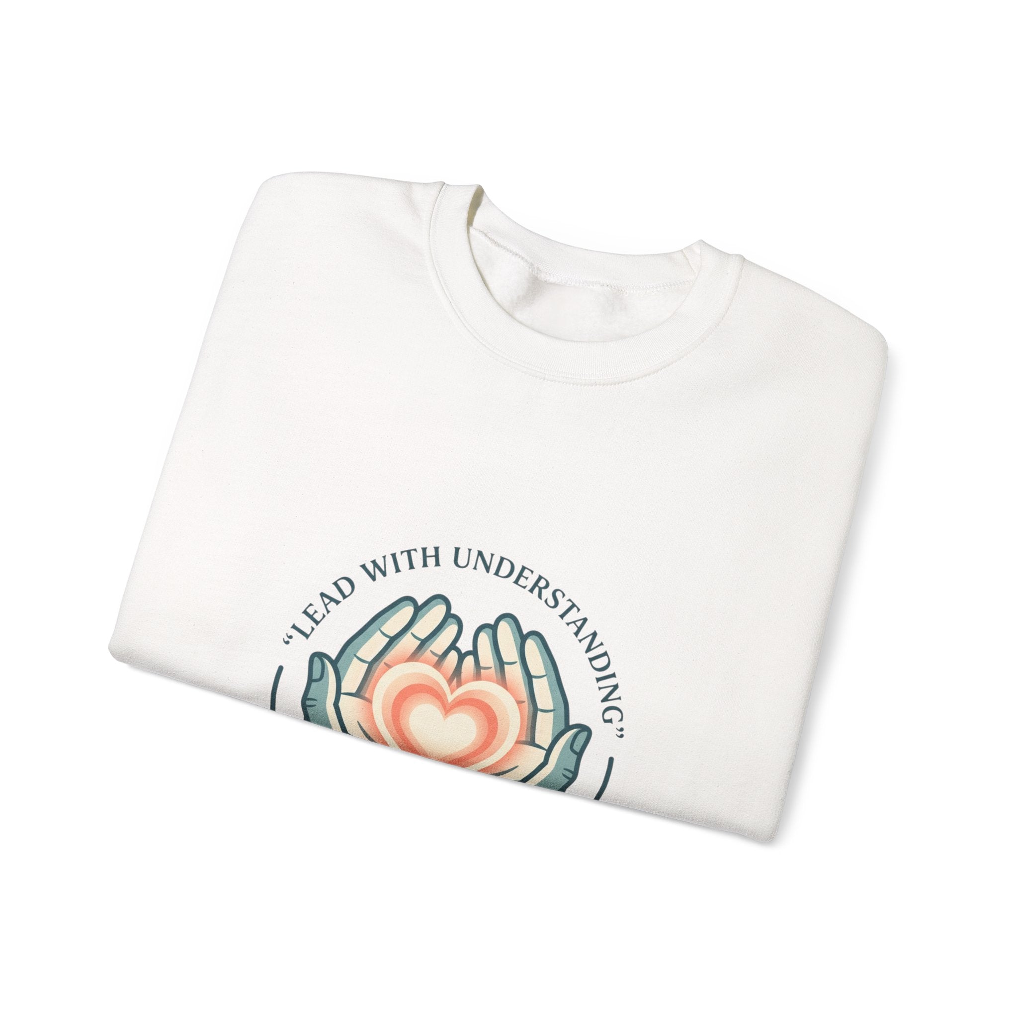 Lead with Understanding Crewneck Sweatshirt | autistic pride, neurodiversity affirming