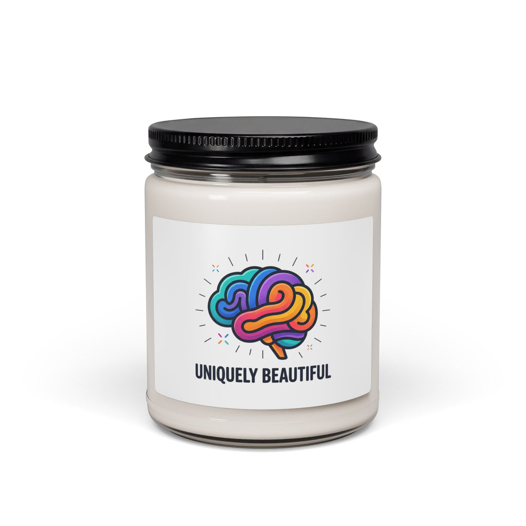 Uniquely Beautiful Soy Candle, Neurodiversity Pride | Sensory-Friendly, Autistic Pride