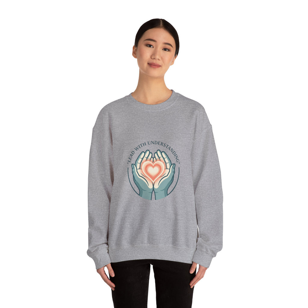 Lead with Understanding Crewneck Sweatshirt | autistic pride, neurodiversity affirming