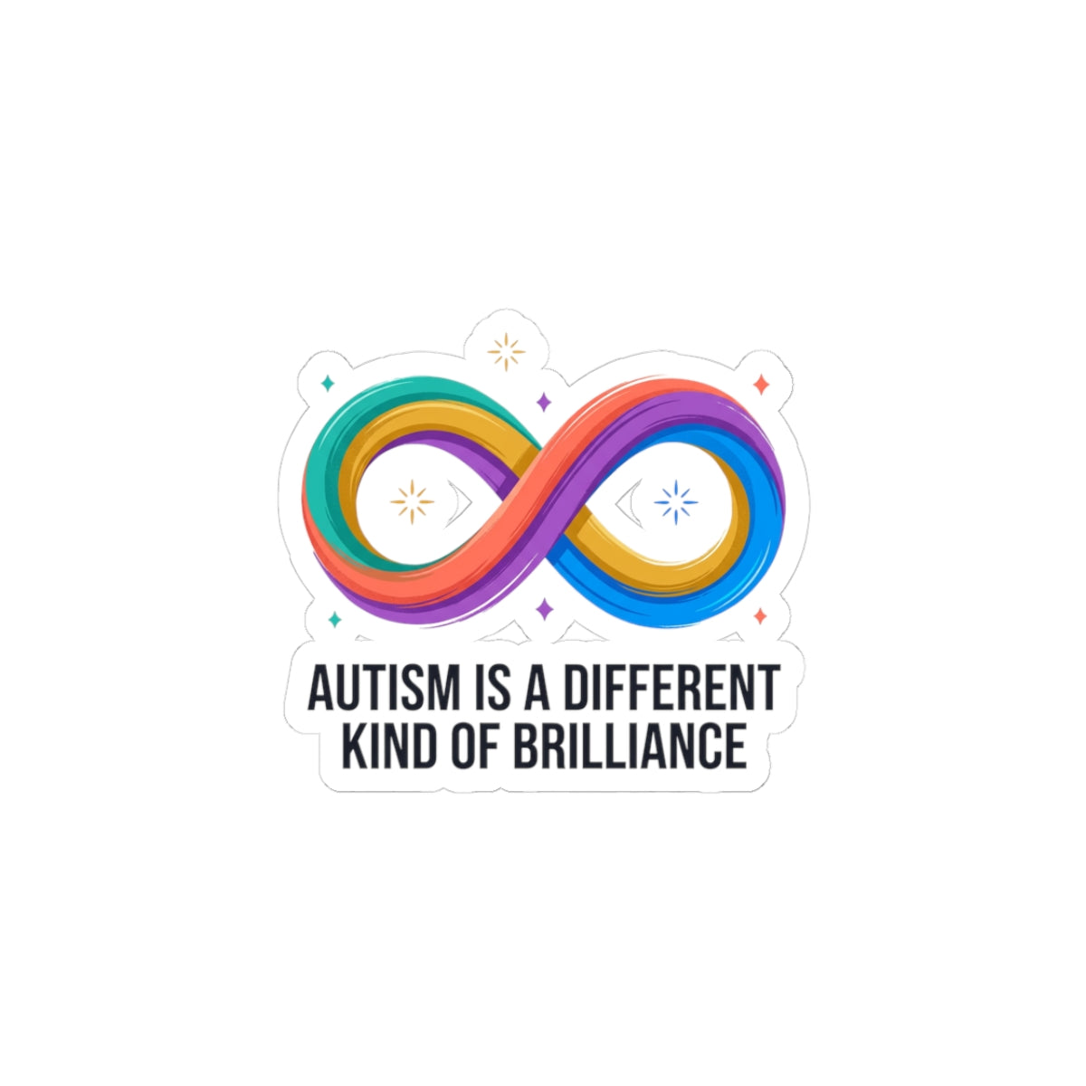 Autism Is A Different Kind Of Brilliance Sticker | Neurodiversity, Autistic Pride