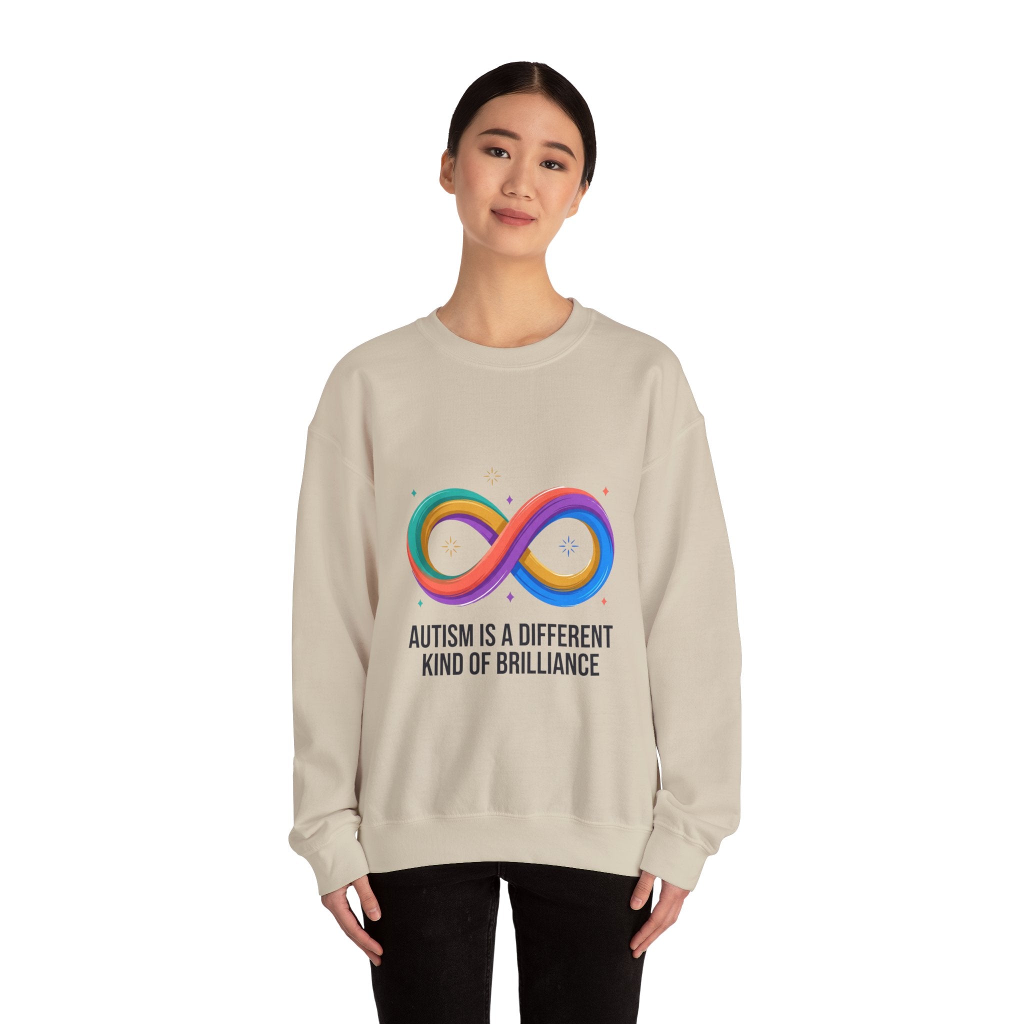 Autism Is a Different Kind of Brilliance Sweatshirt | autistic pride, neurodiversity affirming