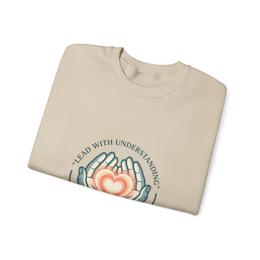 Lead with Understanding Crewneck Sweatshirt | autistic pride, neurodiversity affirming