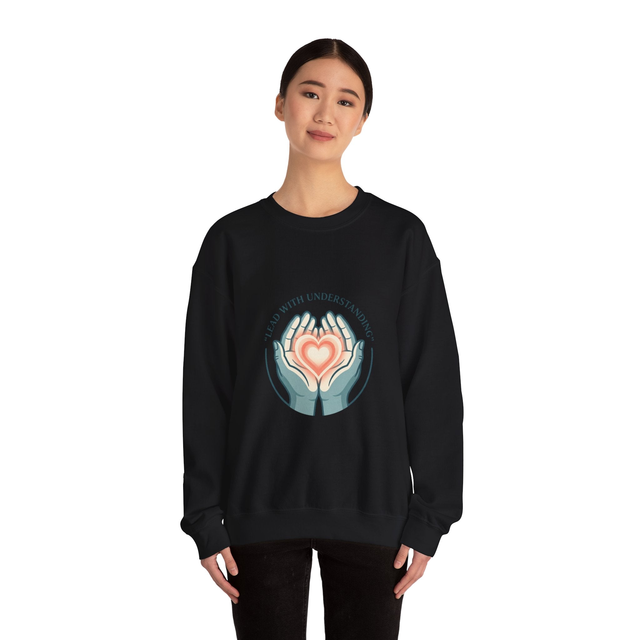 Lead with Understanding Crewneck Sweatshirt | autistic pride, neurodiversity affirming