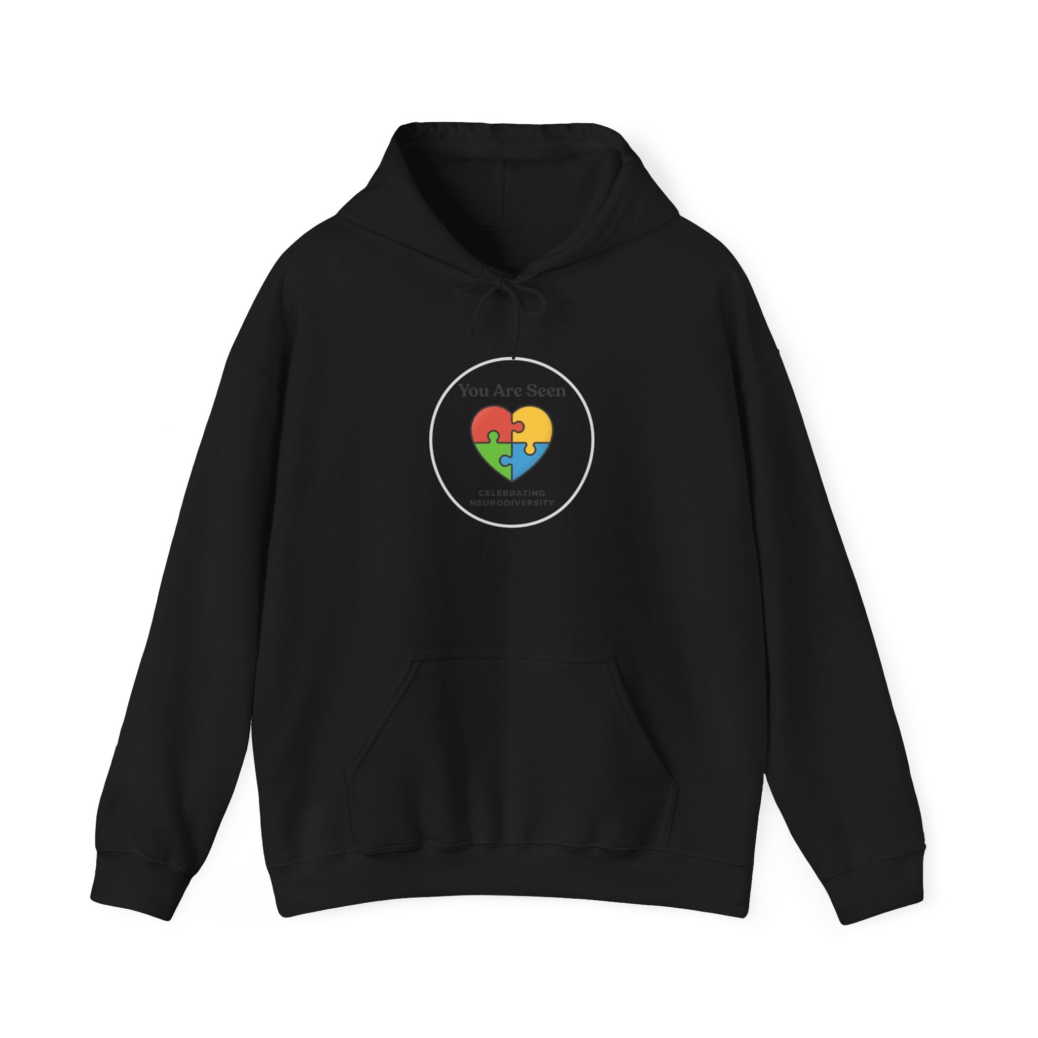 You Are Seen heart puzzle Hoodie | Autistic Pride, Neurodiversity Affirming