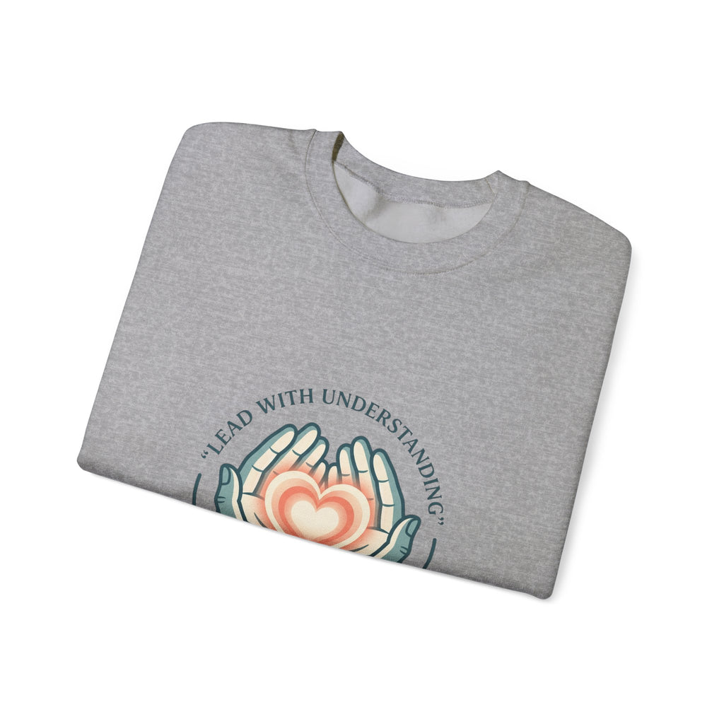 Lead with Understanding Crewneck Sweatshirt | autistic pride, neurodiversity affirming