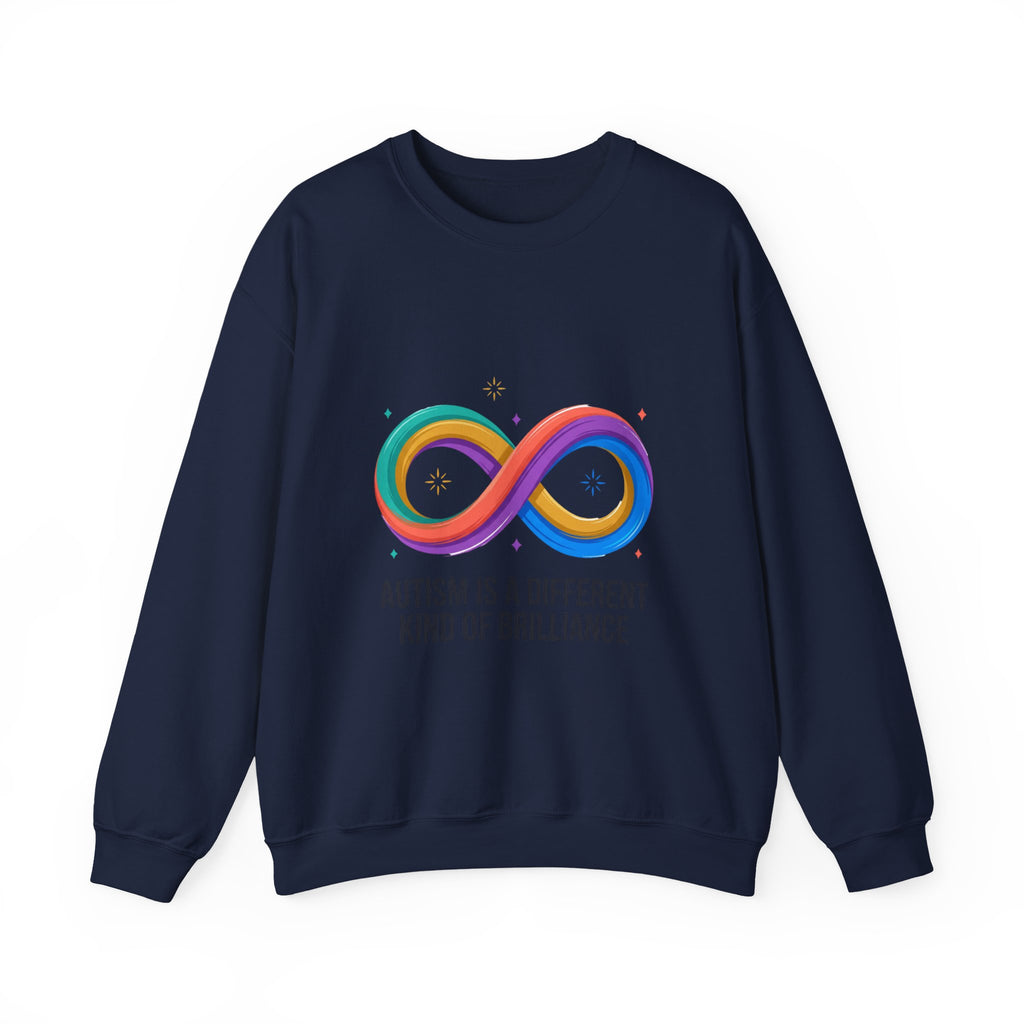 Autism Is a Different Kind of Brilliance Sweatshirt | autistic pride, neurodiversity affirming