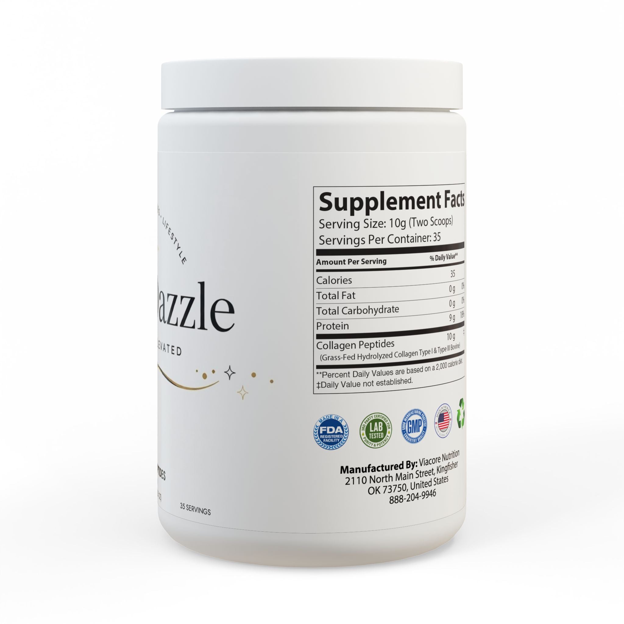 Collagen Peptides Type I & III Supplement (350g, 12.3oz)