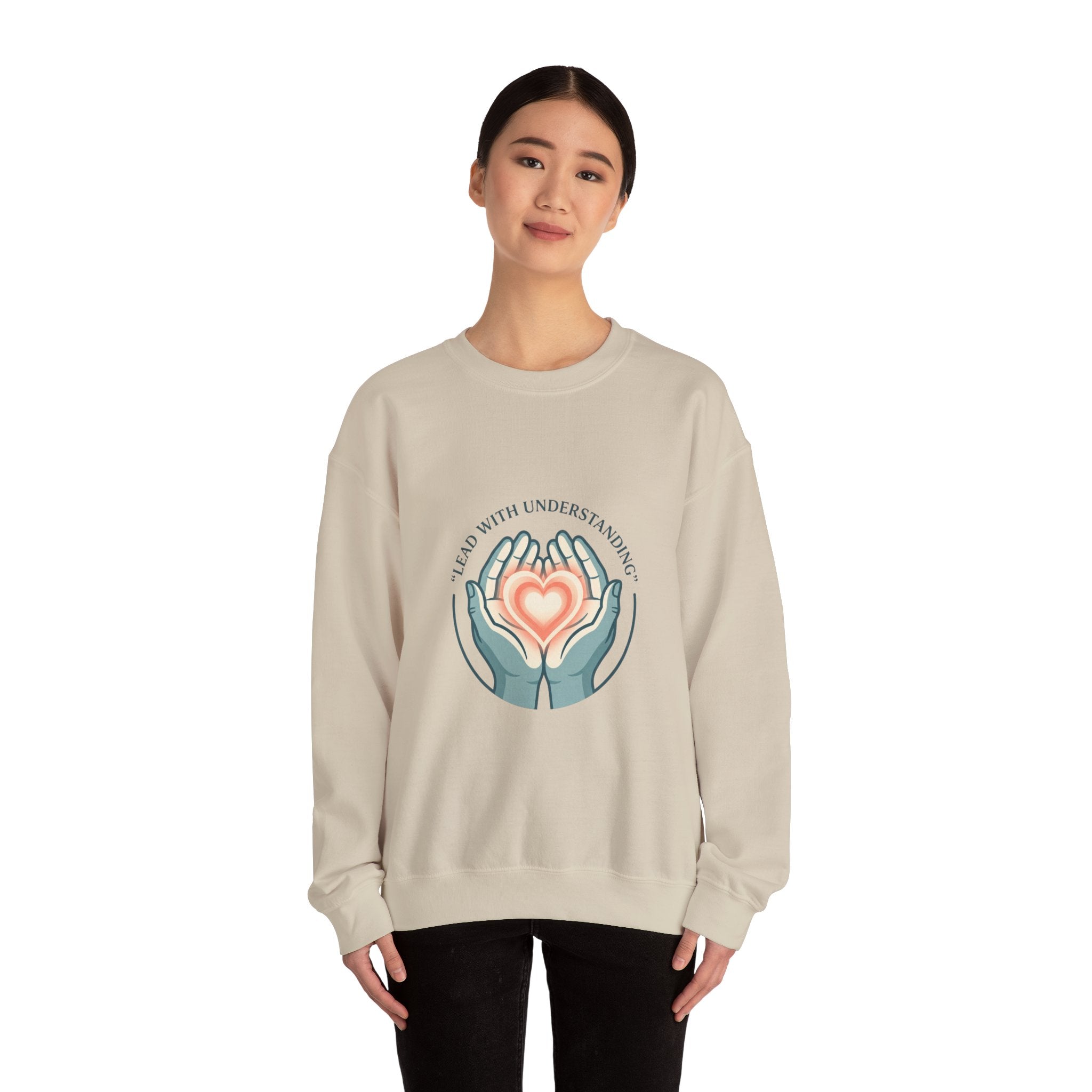 Lead with Understanding Crewneck Sweatshirt | autistic pride, neurodiversity affirming