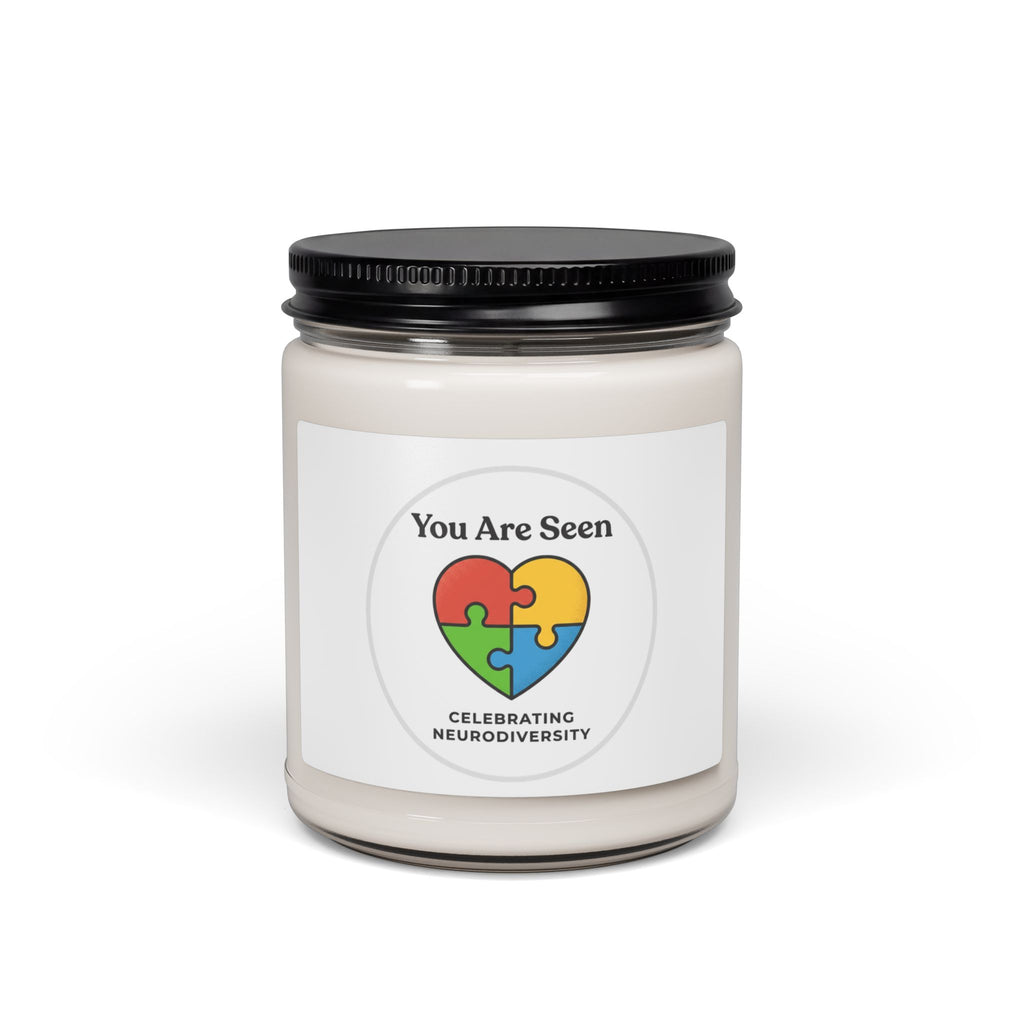 You Are Seen Heart Puzzle Candle, Soy Candle | Neurodiversity, Autistic Pride, Sensory-Friendly