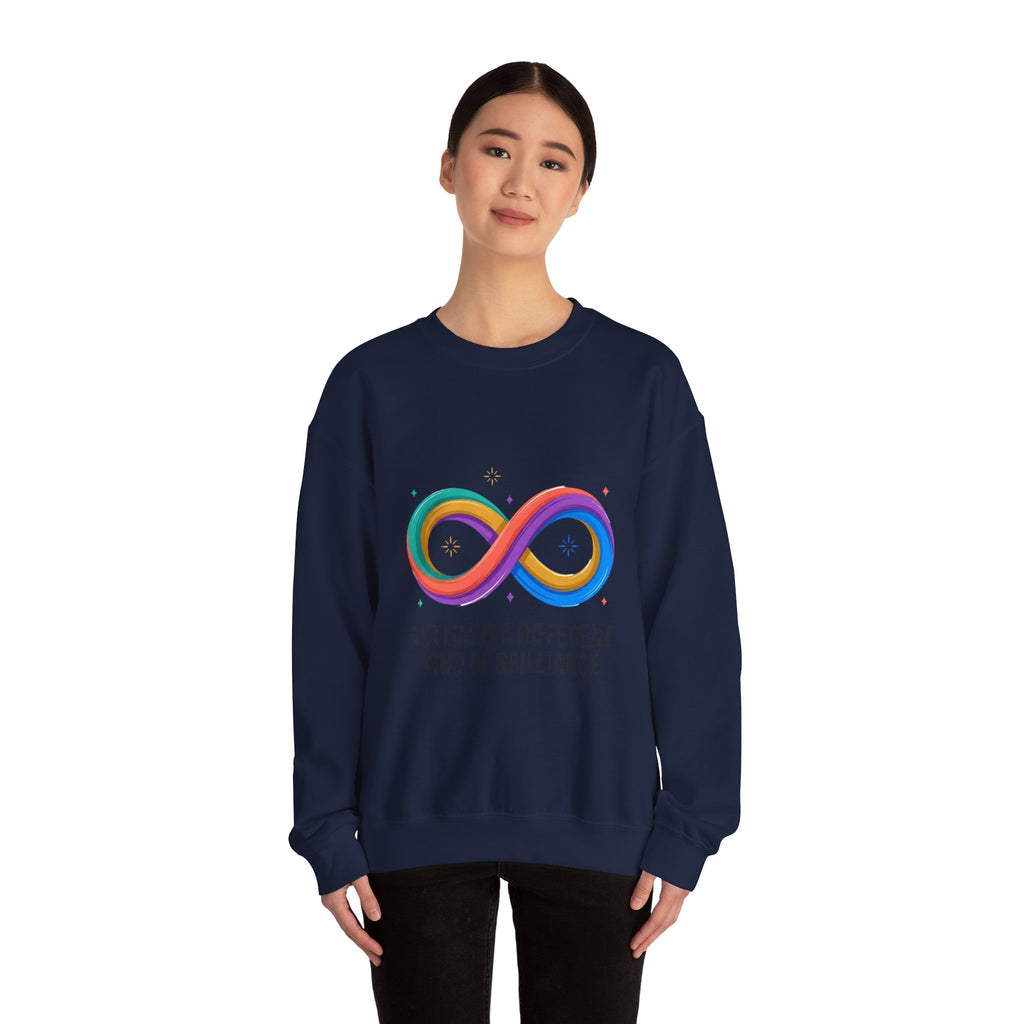 Autism Is a Different Kind of Brilliance Sweatshirt | autistic pride, neurodiversity affirming