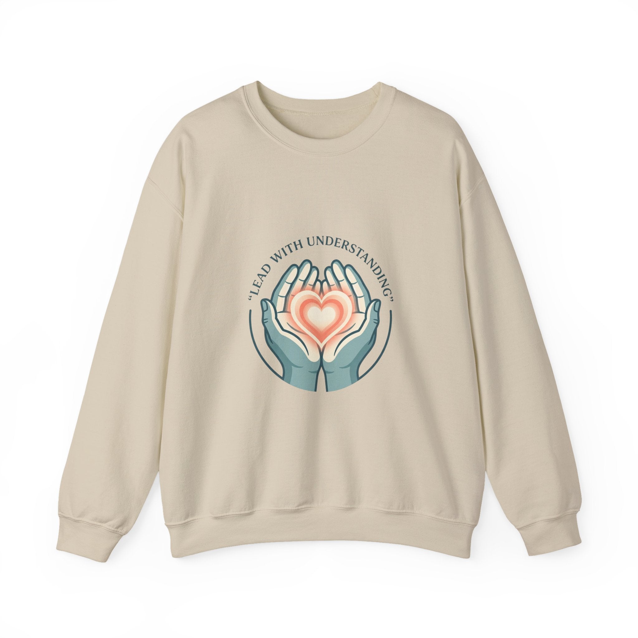 Lead with Understanding Crewneck Sweatshirt | autistic pride, neurodiversity affirming