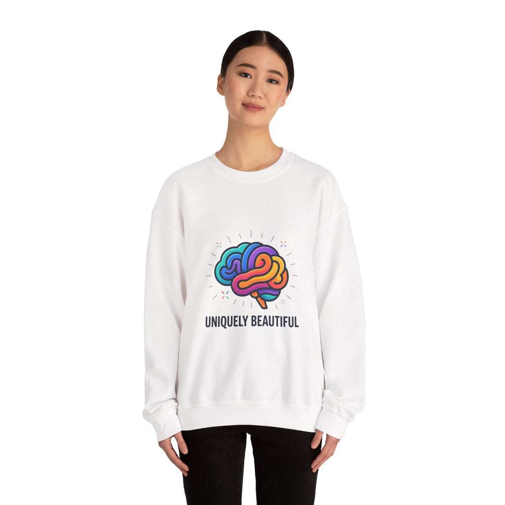 Uniquely Beautiful Sweatshirt, neurodiversity autistic pride, affirming identity