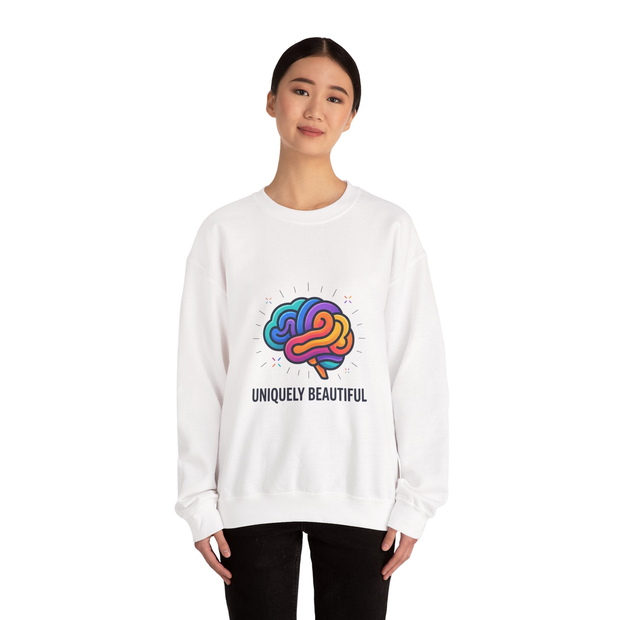 Uniquely Beautiful Sweatshirt, neurodiversity autistic pride, affirming identity