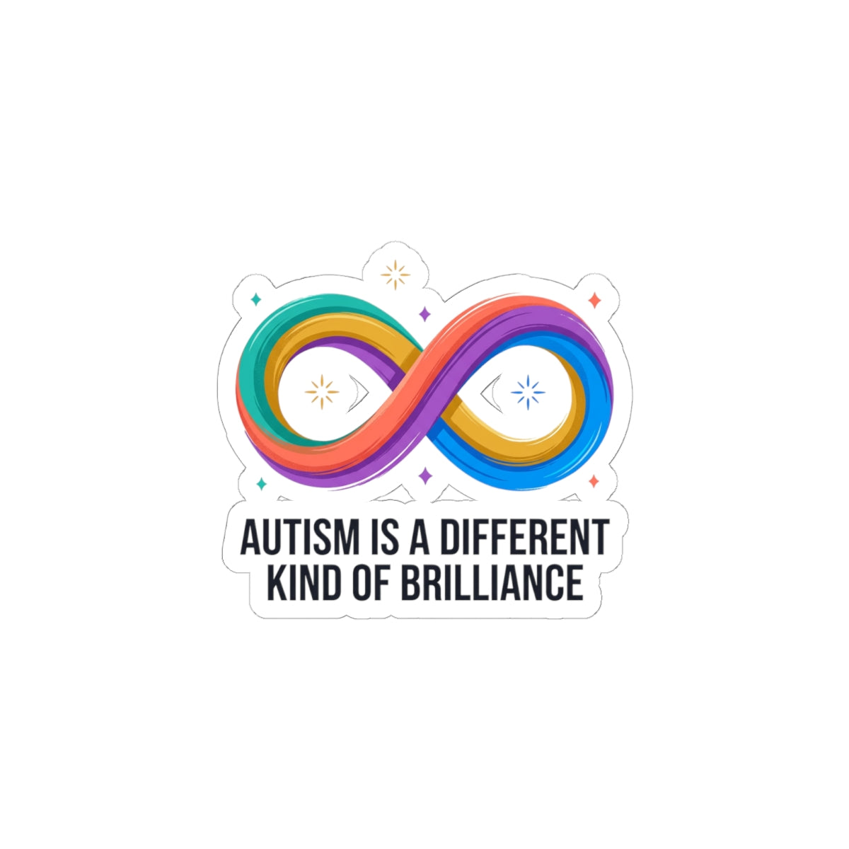 Autism Is A Different Kind Of Brilliance Sticker | Neurodiversity, Autistic Pride
